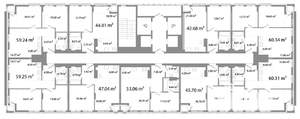 2-к квартира, строящийся дом, 46м2, 25/25 этаж