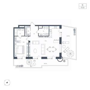 1-к квартира, вторичка, 88м2, 3/8 этаж