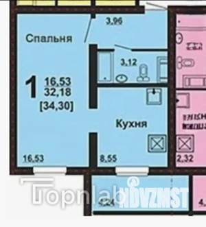 1-к квартира, вторичка, 32м2, 1/10 этаж