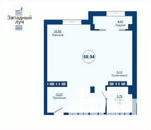 1-к квартира, вторичка, 70м2, 14/24 этаж