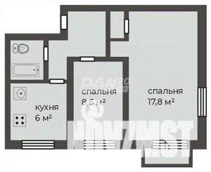 2-к квартира, вторичка, 42м2, 2/5 этаж
