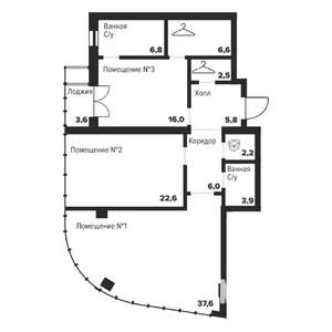 2-к квартира, вторичка, 110м2, 8/29 этаж