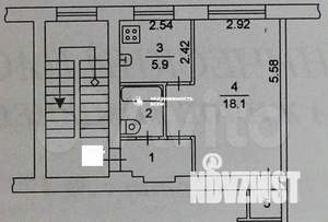 1-к квартира, вторичка, 31м2, 3/5 этаж