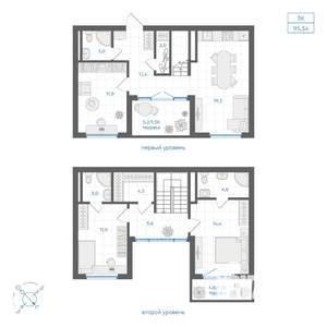3-к квартира, вторичка, 95м2, 10/11 этаж