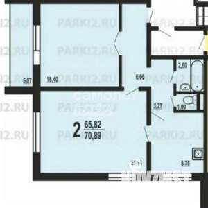 2-к квартира, вторичка, 68м2, 2/10 этаж