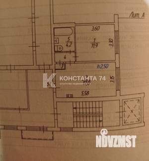 1-к квартира, вторичка, 35м2, 9/9 этаж