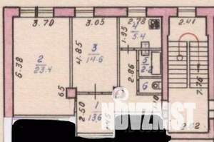 2-к квартира, вторичка, 61м2, 2/5 этаж