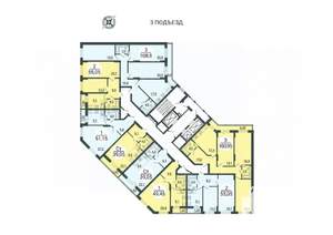 2-к квартира, вторичка, 55м2, 21/25 этаж