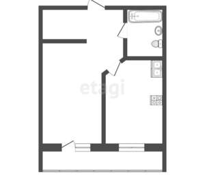 1-к квартира, вторичка, 40м2, 9/17 этаж