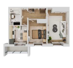 2-к квартира, вторичка, 48м2, 3/18 этаж