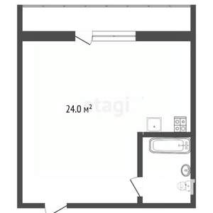 Студия квартира, вторичка, 27м2, 4/10 этаж