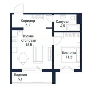 1-к квартира, вторичка, 40м2, 5/10 этаж