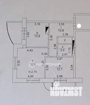 2-к квартира, вторичка, 58м2, 5/17 этаж