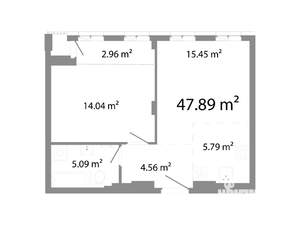 1-к квартира, строящийся дом, 48м2, 3/11 этаж