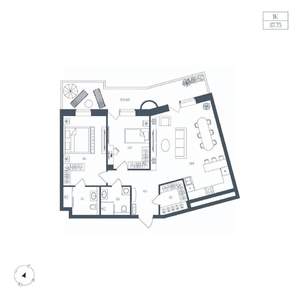 1-к квартира, вторичка, 88м2, 7/8 этаж