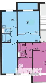 2-к квартира, вторичка, 53м2, 8/10 этаж