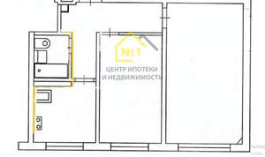 2-к квартира, вторичка, 43м2, 1/5 этаж