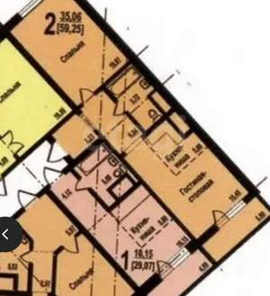 2-к квартира, вторичка, 54м2, 5/20 этаж