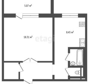 1-к квартира, вторичка, 40м2, 10/10 этаж