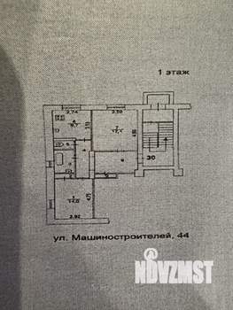 2-к квартира, вторичка, 59м2, 1/3 этаж