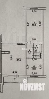 2-к квартира, вторичка, 56м2, 5/21 этаж