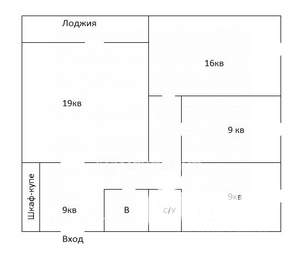 3-к квартира, вторичка, 67м2, 7/16 этаж