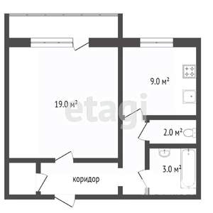 1-к квартира, вторичка, 41м2, 10/10 этаж