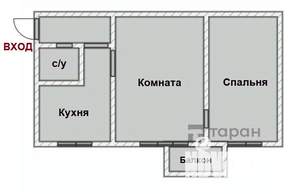 2-к квартира, вторичка, 44м2, 3/5 этаж