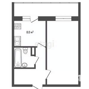 1-к квартира, вторичка, 32м2, 2/10 этаж