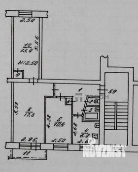 3-к квартира, вторичка, 59м2, 3/5 этаж