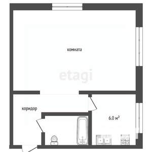 1-к квартира, вторичка, 32м2, 1/5 этаж