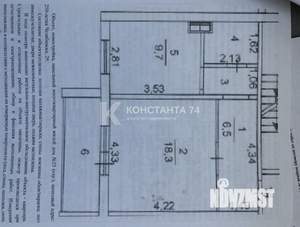 1-к квартира, вторичка, 40м2, 3/18 этаж
