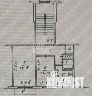 2-к квартира, вторичка, 44м2, 4/5 этаж
