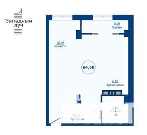 1-к квартира, вторичка, 64м2, 7/24 этаж