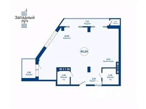 1-к квартира, вторичка, 93м2, 13/24 этаж