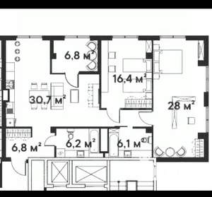 3-к квартира, вторичка, 99м2, 2/14 этаж
