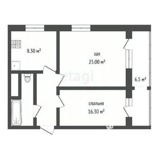 2-к квартира, вторичка, 57м2, 10/10 этаж