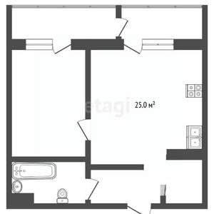 Студия квартира, вторичка, 42м2, 5/20 этаж