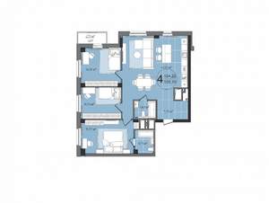 4-к квартира, вторичка, 107м2, 24/24 этаж