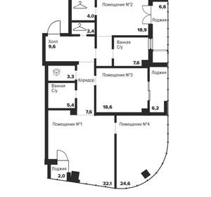 3-к квартира, вторичка, 140м2, 11/29 этаж