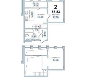 3-к квартира, вторичка, 56м2, 10/10 этаж