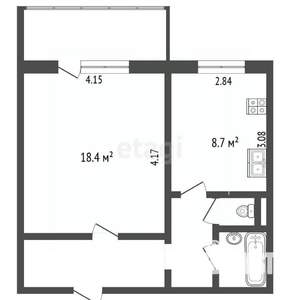 1-к квартира, вторичка, 41м2, 2/10 этаж