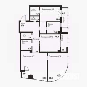 3-к квартира, вторичка, 134м2, 16/31 этаж