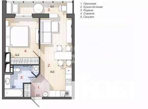 1-к квартира, вторичка, 32м2, 1/10 этаж