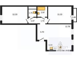 2-к квартира, вторичка, 54м2, 8/10 этаж