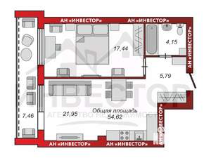 2-к квартира, сданный дом, 49м2, 13/28 этаж