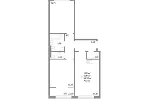 2-к квартира, вторичка, 69м2, 5/17 этаж