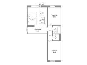 3-к квартира, вторичка, 57м2, 6/10 этаж