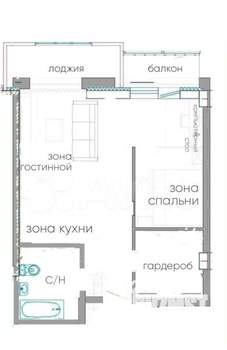 Студия квартира, вторичка, 51м2, 7/14 этаж