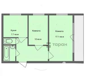2-к квартира, вторичка, 50м2, 2/9 этаж
